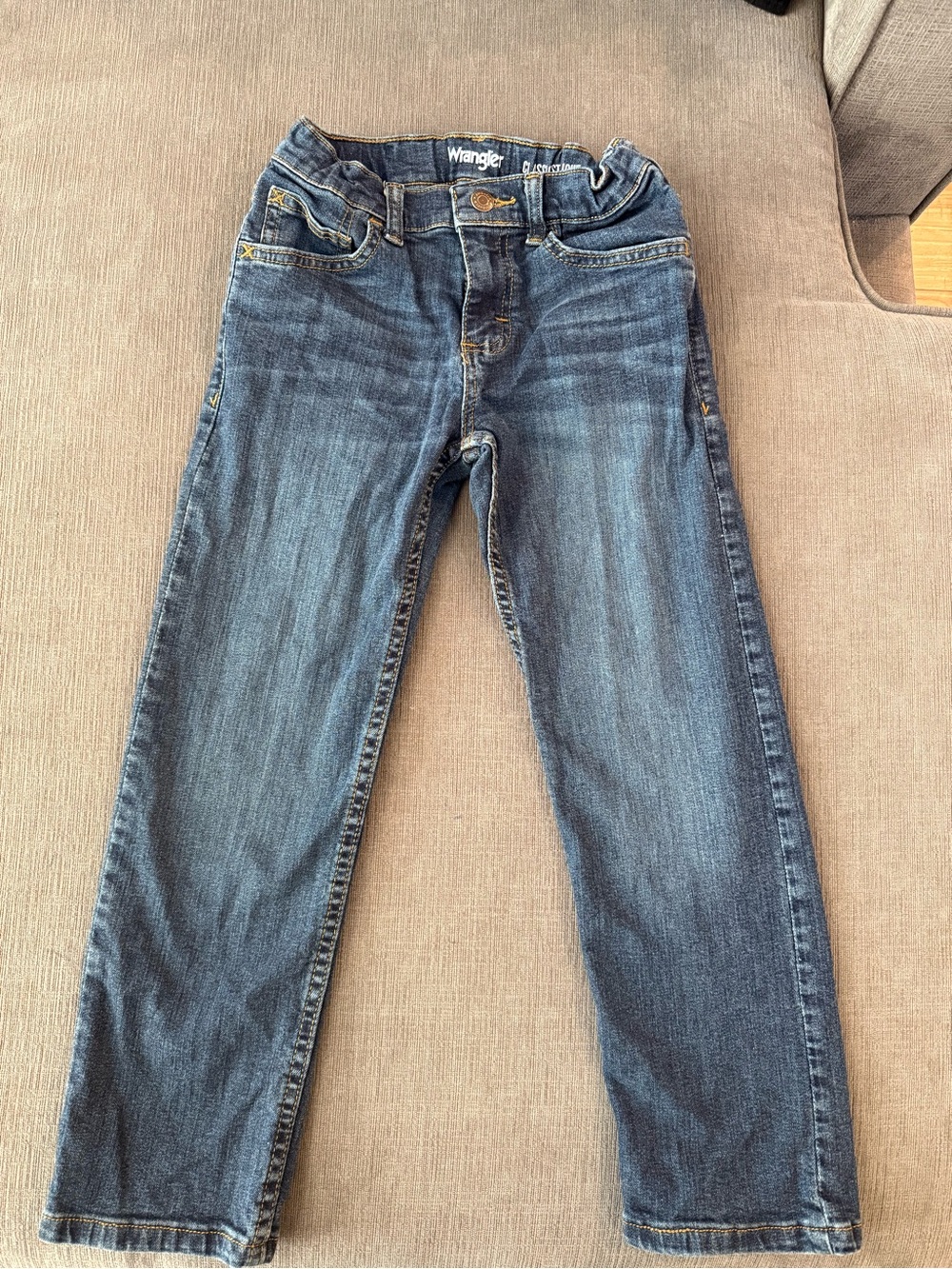 Wrangler Kids Straight-Leg Jeans in Blue Denim